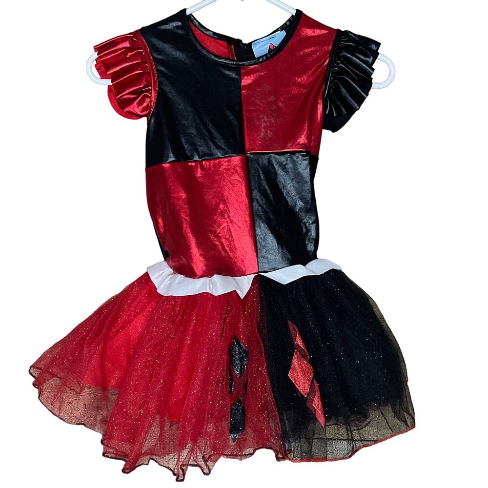 Rubie's Harley Quinn Halloween Costume Dress Tutu Skirt Size 8 10 Medium